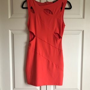 Size Small - Bebe dress, coral neon